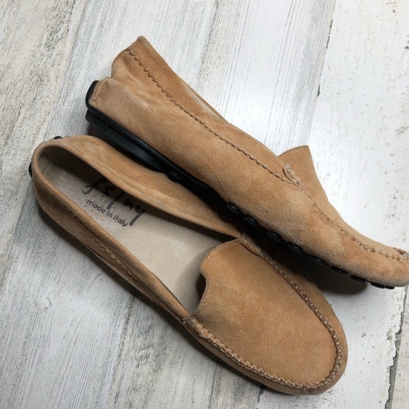 French Sole fs/ny Suede Driving Loafers - Tan, Size 39 (US 9) - Picture 3 of 6